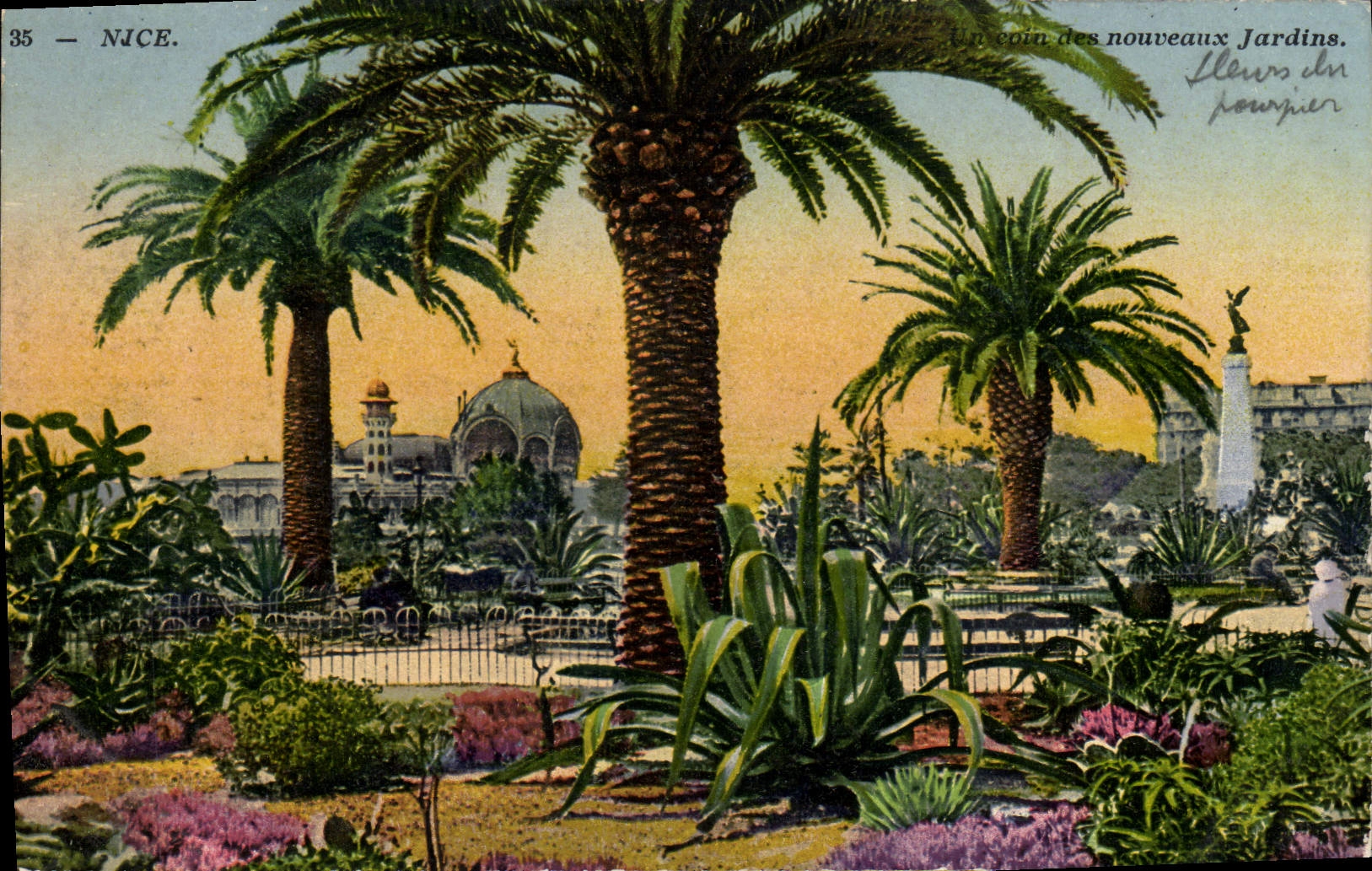 CPA Nice Un coin des nouveaux jardins 