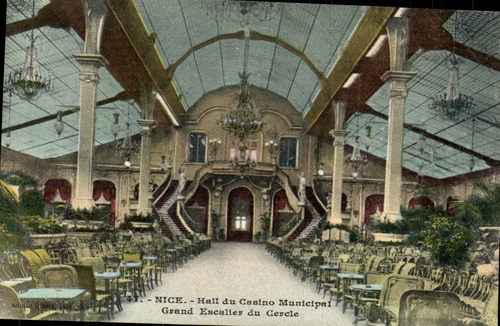 CPA Nice Hall di Casino Municipal Grand Escalier du Cercle