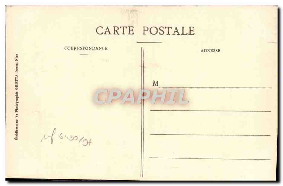 CPA Nice Hall di Casino Municipal Grand Escalier du Cercle — Rückseite