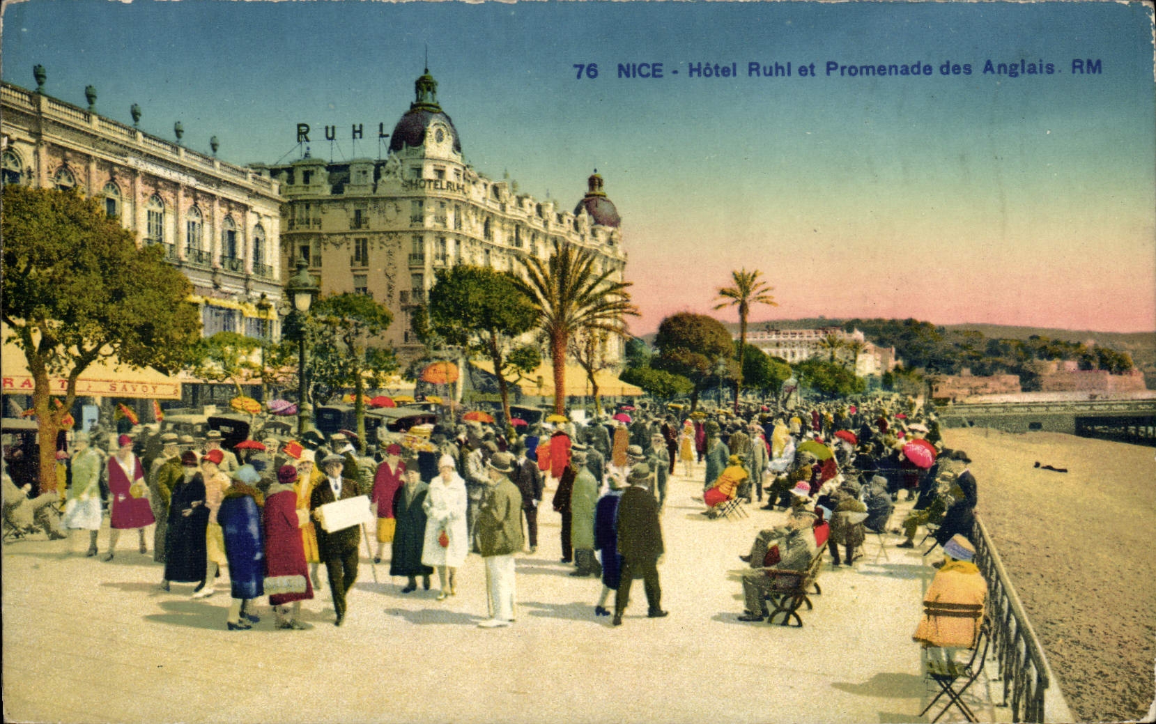 CPA Nice Hotel Ruhl et Promenade Des Anglais 
