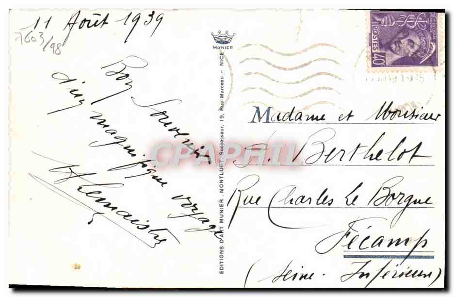 CPA Nice Promenade des Anglais Et le Mont Boron — Reverso