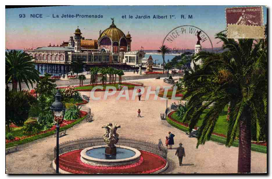 CPA Nice Promenade et le Jardin Albert 1er