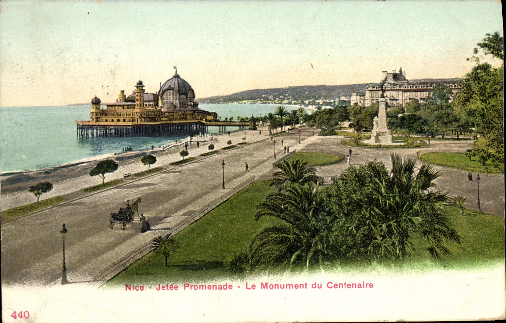 CPA Nice Jetee Promenade Le Monument Du Centenaire