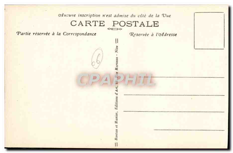 CPA Nice Le Quai des Etats Unis  — Rückseite