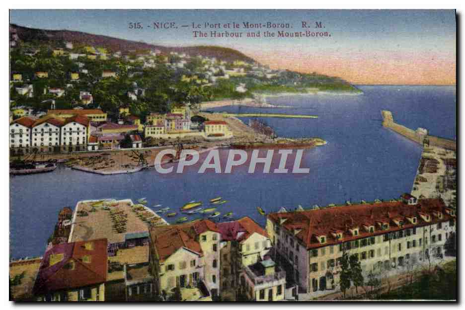 CPA Nice Le Port et le Mont Boron