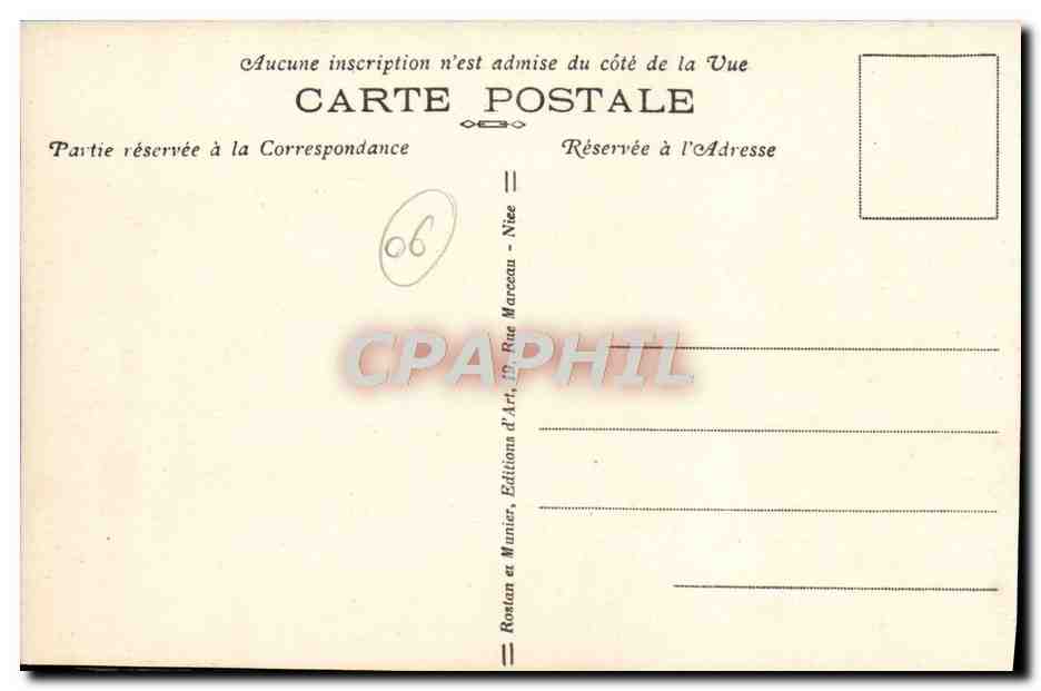 CPA Nice Le jardin Albert 1er et le casino municipal — Rückseite