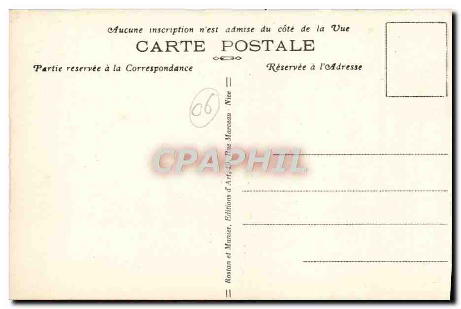 CPA Nice Le Jardin Albert 1er et le Casino Municipal — Rückseite