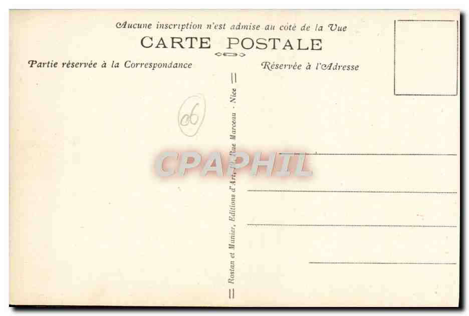 CPA Nice Un Coin du Jardin Albert 1er — Rückseite