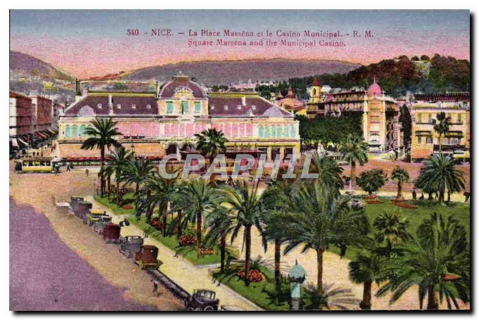 CPA Nice La Place Massena Et le Casino Municipal