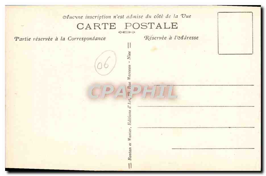 CPA Nice Place Massena  — Verso