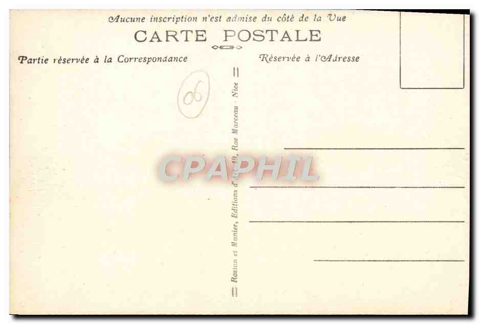 CPA Nice Promenade des Anglais et Jetee Promenade — Rückseite