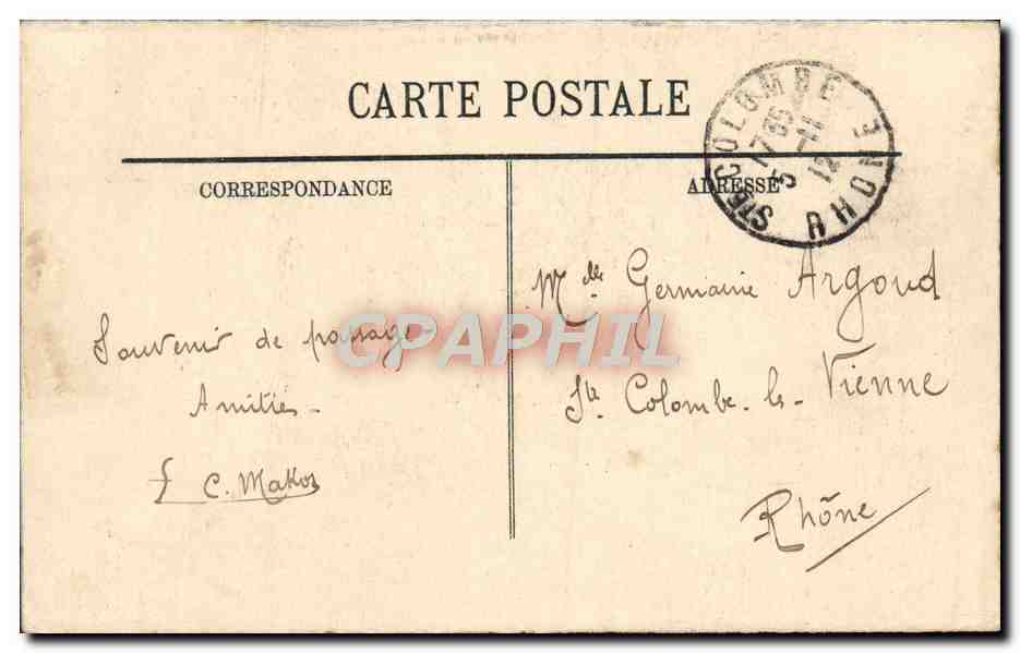 CPA Nice La Cote D'Azur Le palais et la jetee — Verso