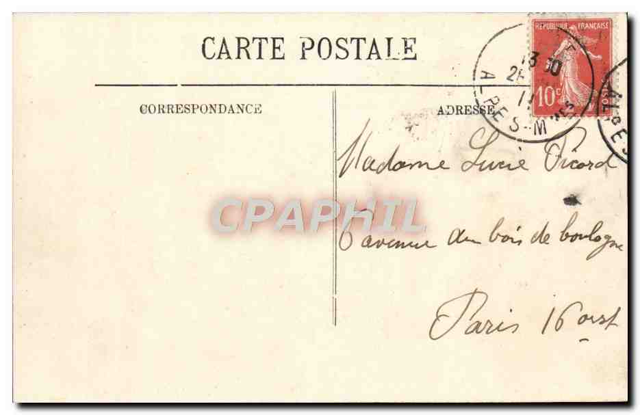 CPA Nice La Jetee Promenade — Rückseite
