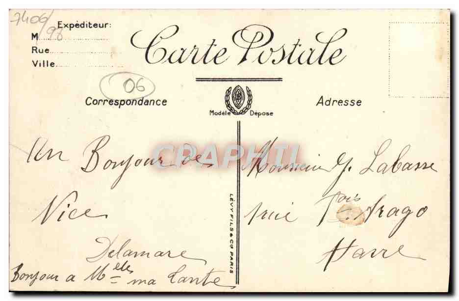 CPA Nice Les Jardins Du Roi Albert 1er Et La Jetee Promenade — Rückseite