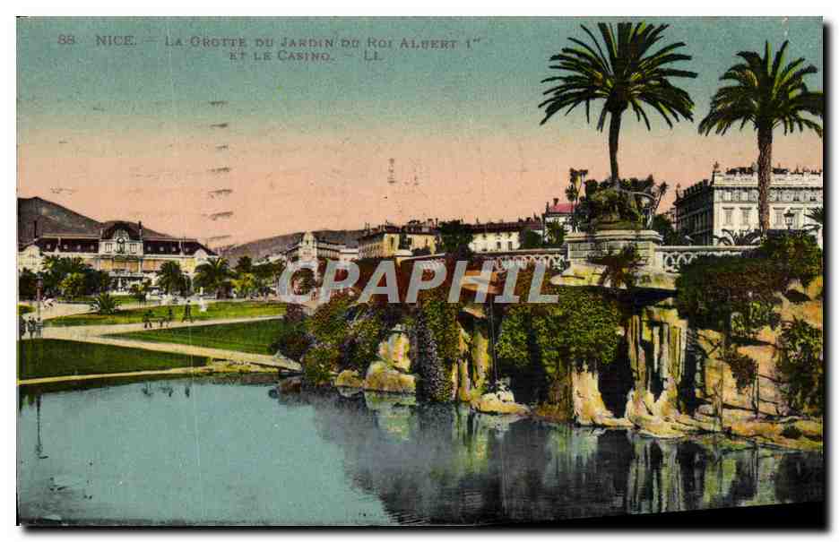 CPA Nice La Cascade Du Jardin Du Roi Albert 1er
