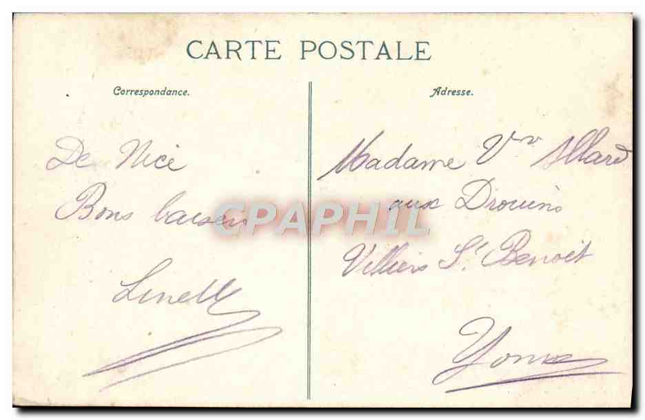CPA Nice La Promenade Des Anglais et le Palais de la jetee promenade — Rückseite