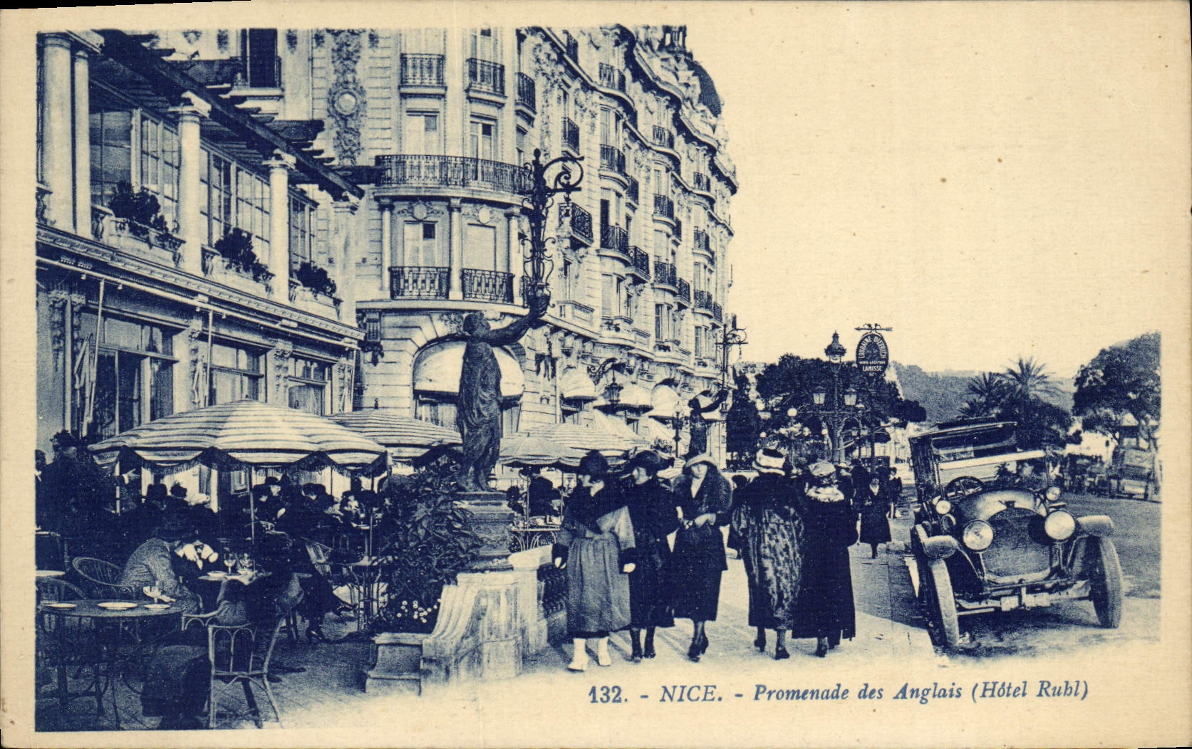 CPA Nice Promenade de Anglais Hotel Ruhl Automobile 