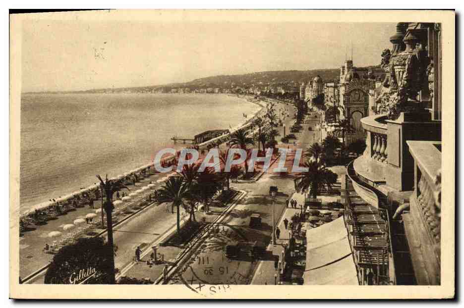 CPA Nice Vue d'ensemble de la Promenade des Anglais