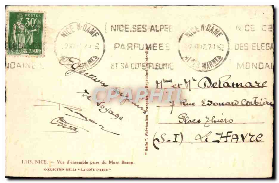 Nice — Vue d'ensemble prise du Mont Boron — Rella — Reverso