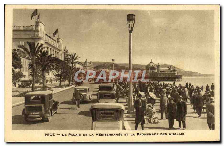 CPA Nice Le Palais de la Mediterranee et la Promenade des Anglais 