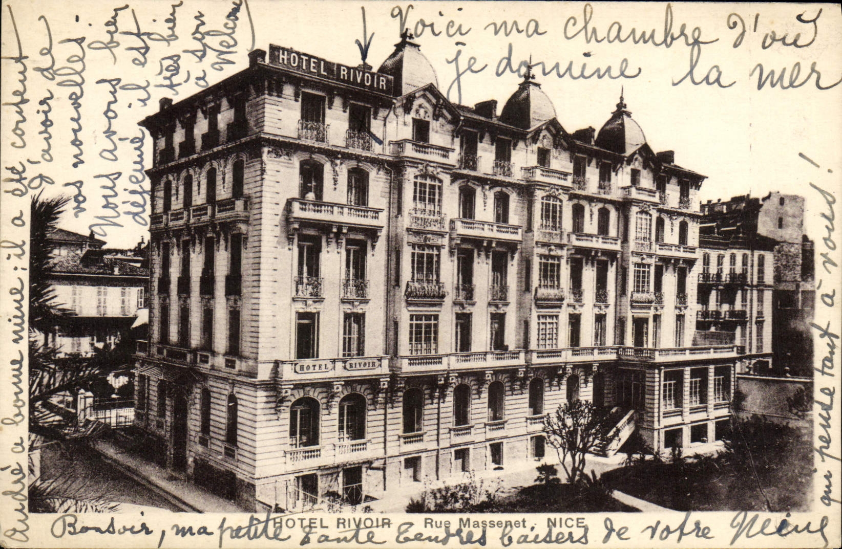 CPA Hotel Rivoir Rue Masenet Nice 