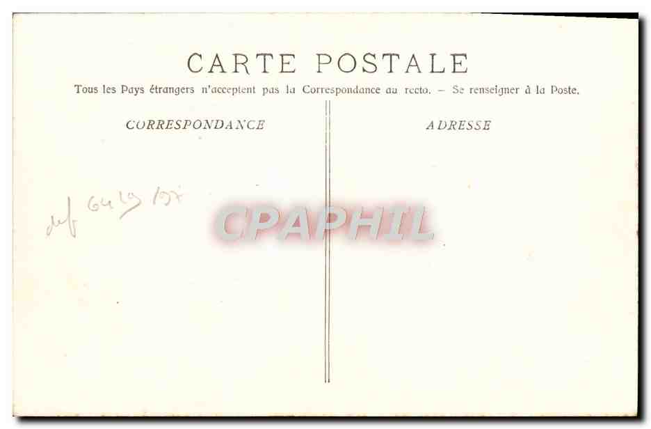 Défilé de la revue d'honneur — Éditeur A. Bougault, n° 667 — Achterkant