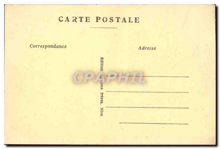 CPA Nice Vue generale des nouveaux Jardins  — Rückseite