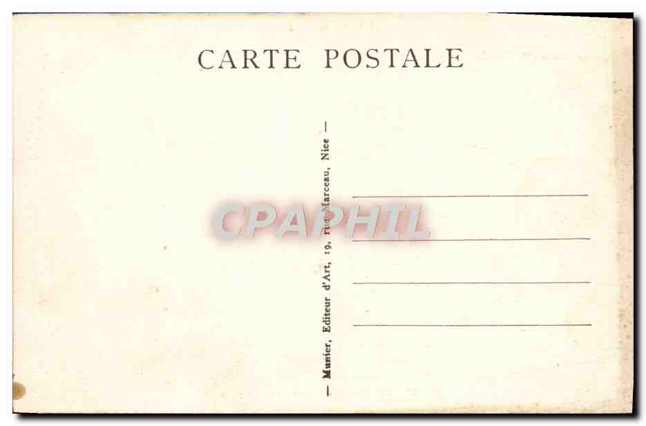 CPA Nice Promenade des Anglais  — Rückseite