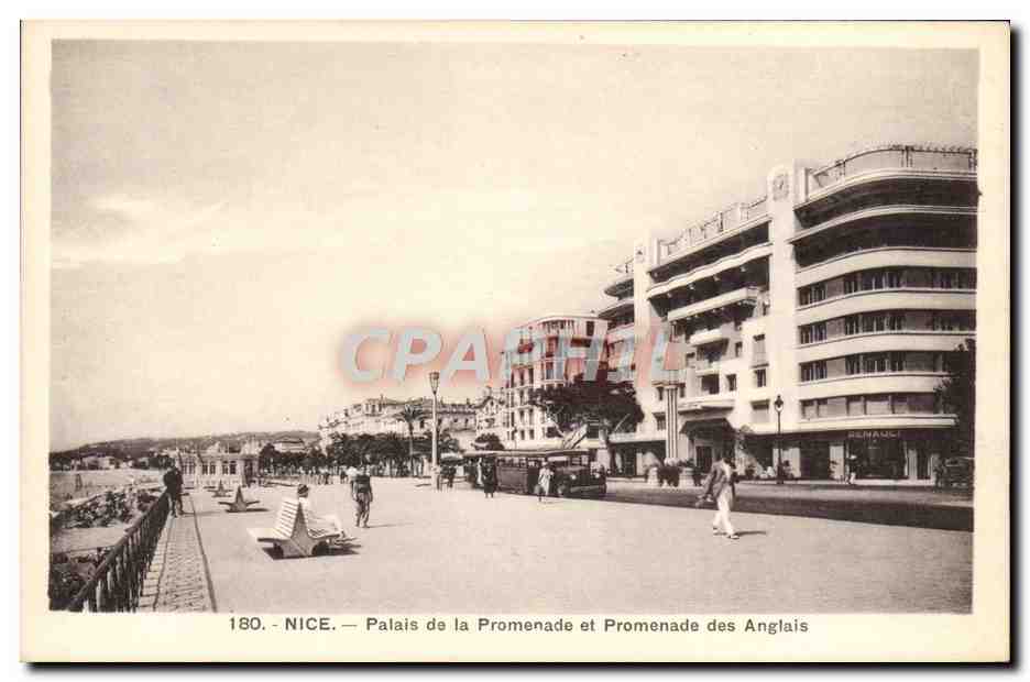 CPA Nice Palais de la Promenade et Promenade des Anglais 