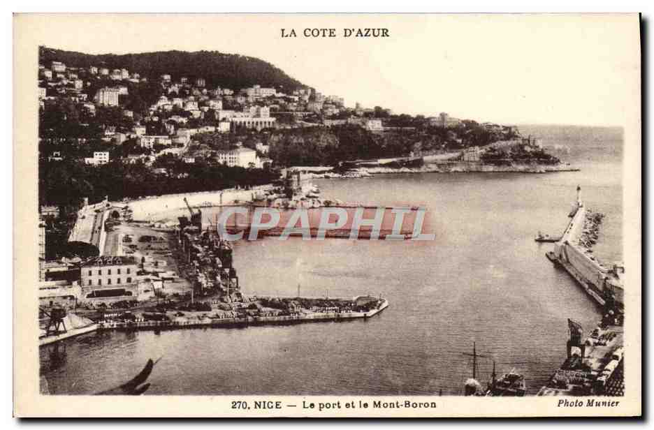 CPA Nice Le Port et le Mont Boron
