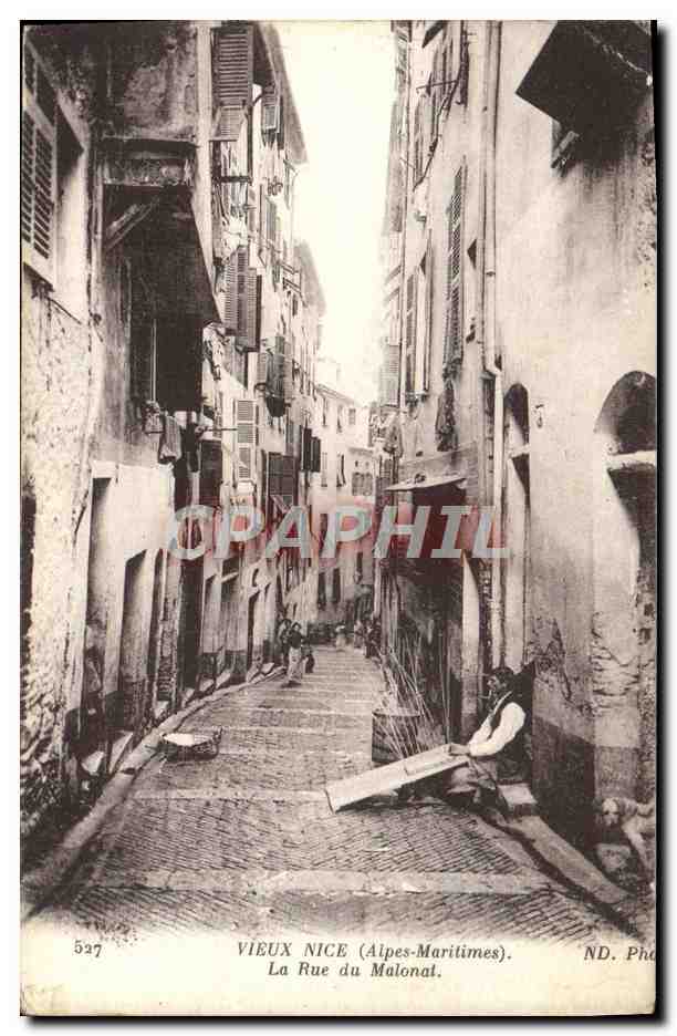 CPA Vieux Nice La Rue du Malonat