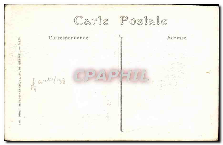 CPA Vieux Nice La Rue du Malonat — Rückseite