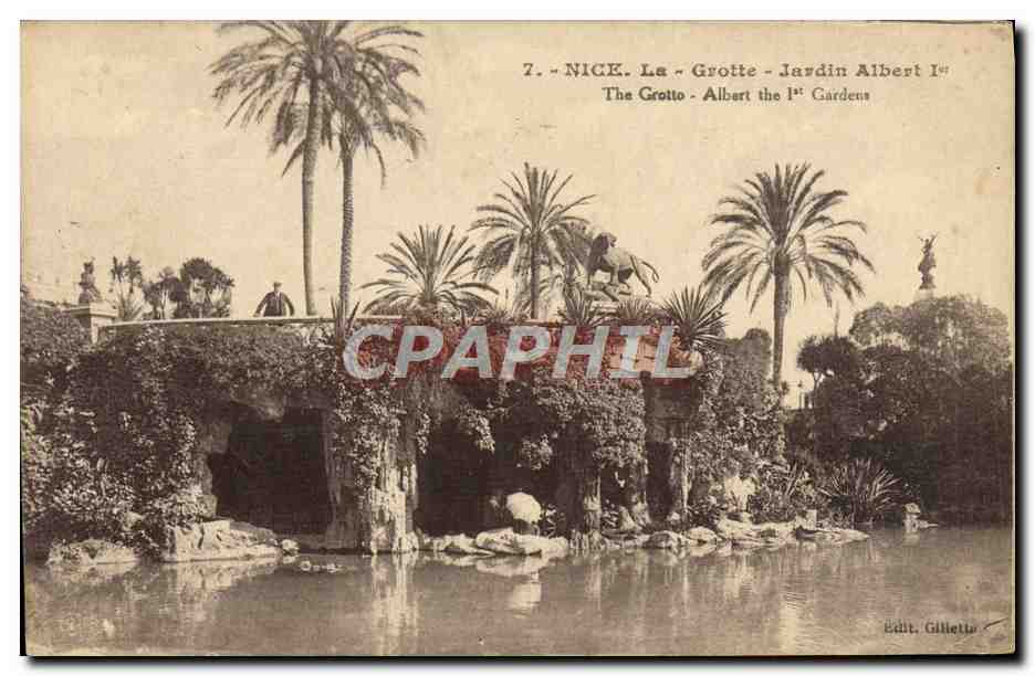 CPA Nice La Grotte Jardin Albert 1er 
