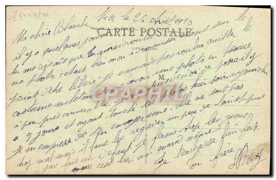 CPA Nice Jardin Public et Casino — Rückseite
