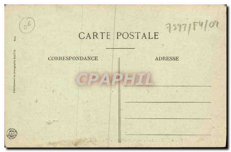 CPA Nice Jardins Albert l er Casino entre les Palmiers  — Rückseite