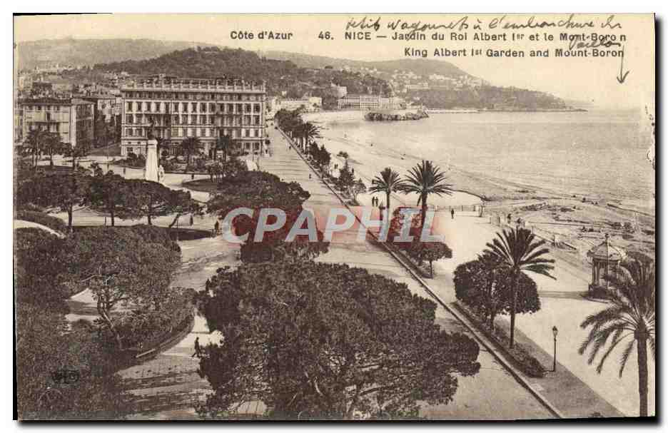 CPA Nice Jardin du Roi Albert 1er et le Mont Boron