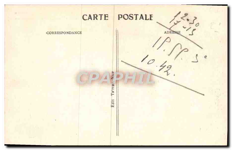 CPA Nice Jardin du Roi Albert 1er et le Mont Boron — Rückseite