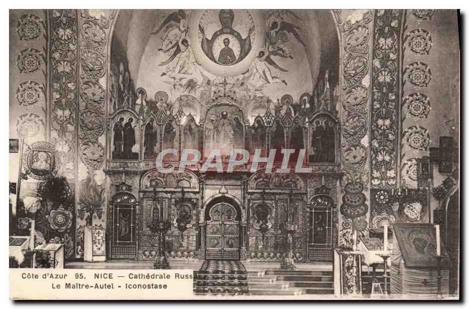 CPA Nice Cathedrale Russe Le Maitre Autel lconostase Russie Russia