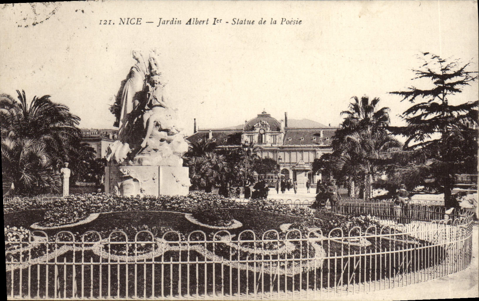 CPA Nice Jardin Albert 1er Statue de la Poesie 