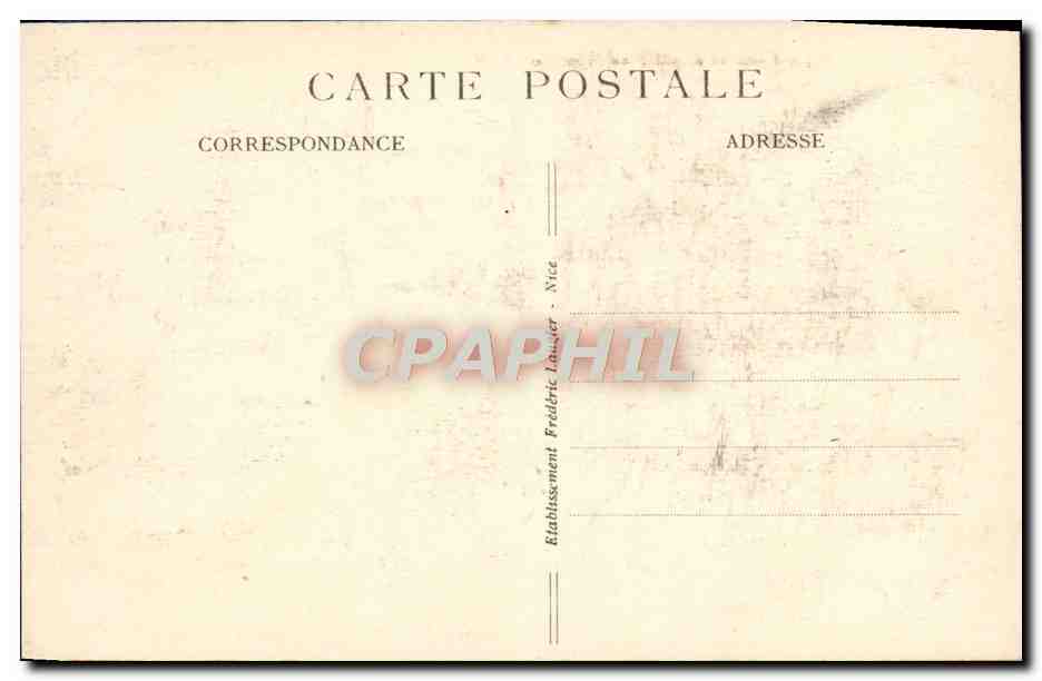 CPA Nice Coucher de soliel au Mont Boron  — Rückseite