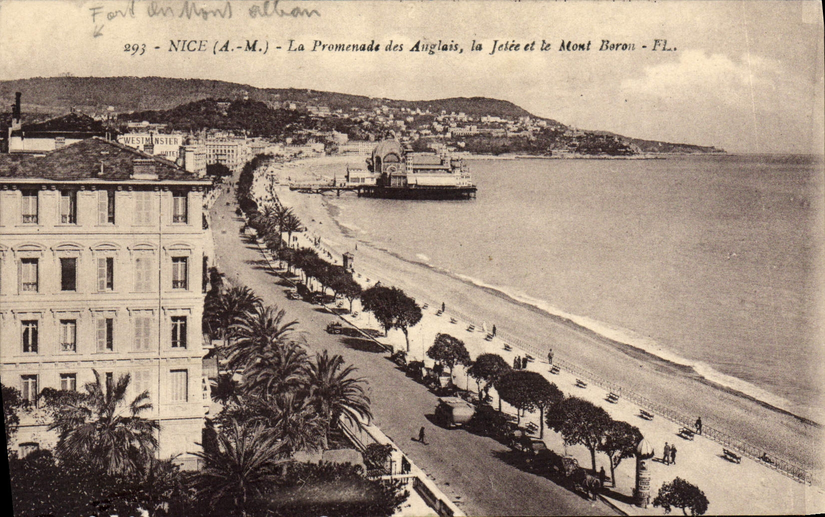 CPA Nice La Promenade des Anglais la Jetee et le Mont Boron