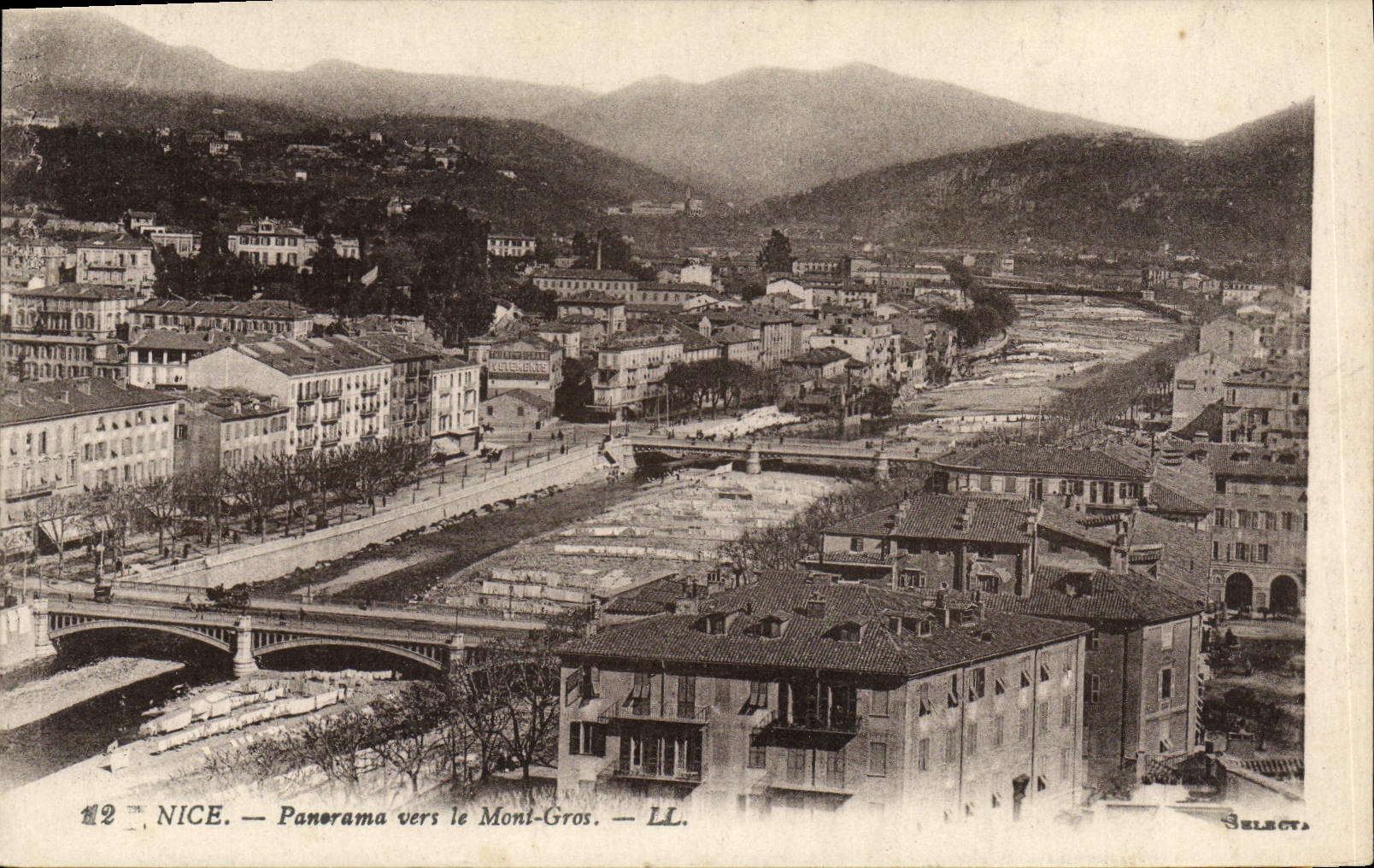 CPA Nice Panorama vers le Mont Gros 