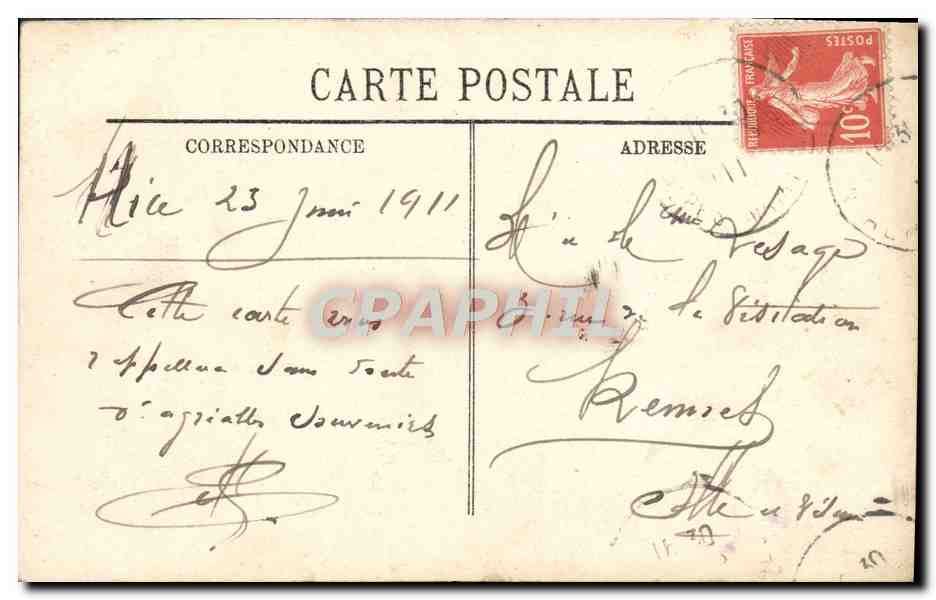 CPA Nice La Promenade des Anglais  — Verso