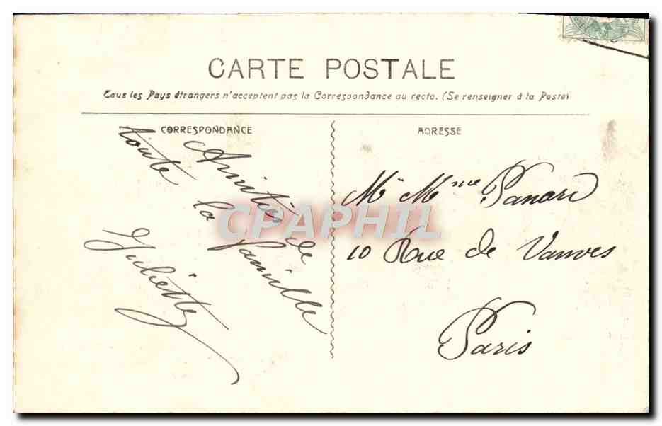 CPA Carnaval de Nice 1906 l'avenue Massena pendant le defile  — Rückseite