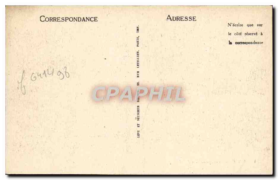 CPA Nice Vue generale  — Rückseite