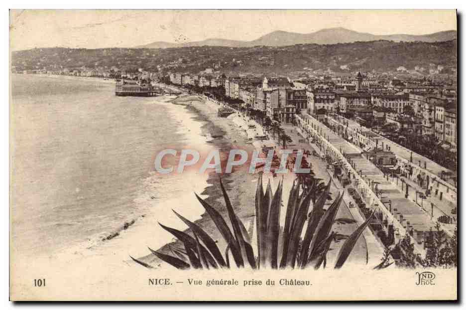 CPA Nice Vue generale prise du Chateau