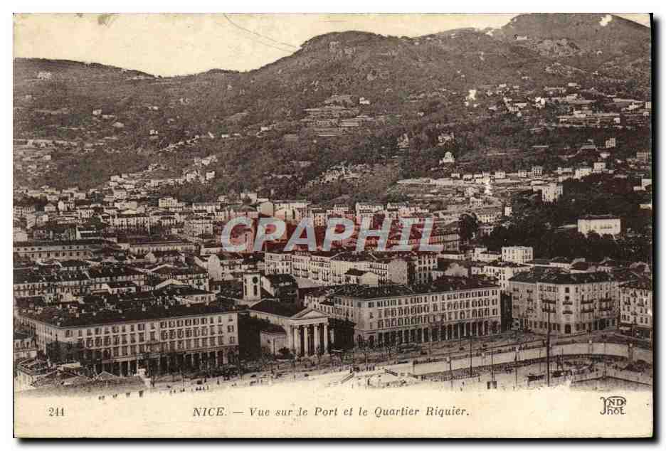 CPA Nice Vue sur le Port et le Quartier Riquier 