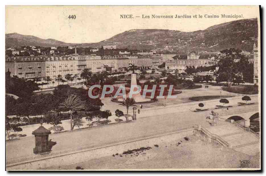 CPA Nice Les Nouveaux Jardins et le Csino Municipal 