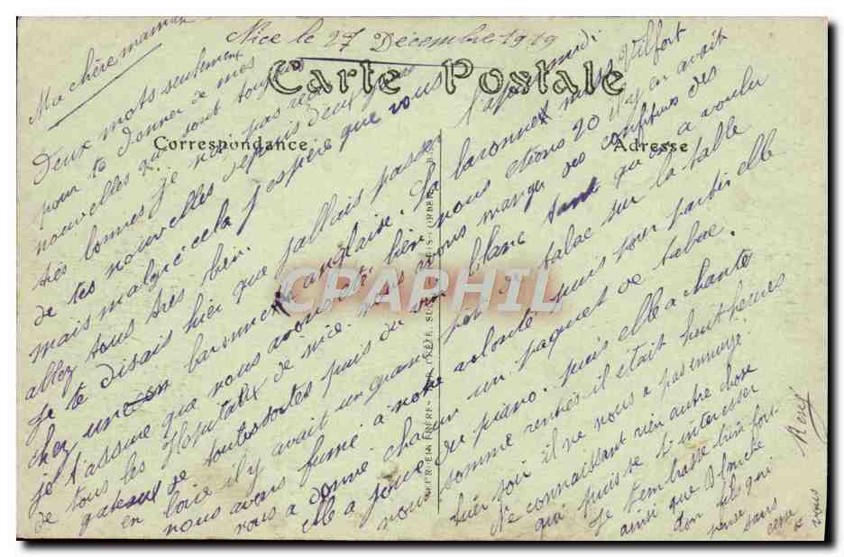 CPA Nice Saint Roch la Nouvelle Gare Nice Coni — Verso