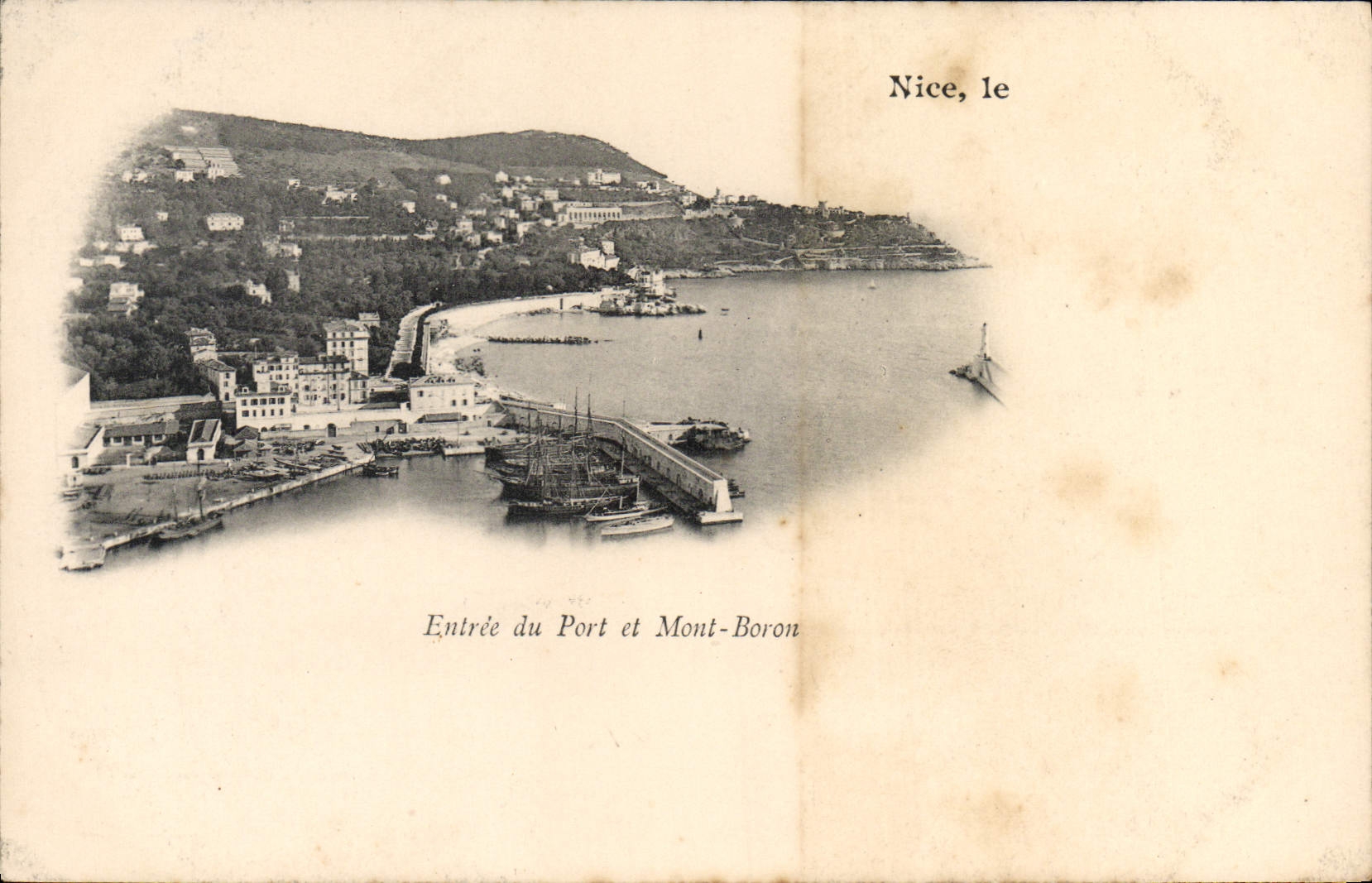 CPA Nice Entree du Port et Mont Boron